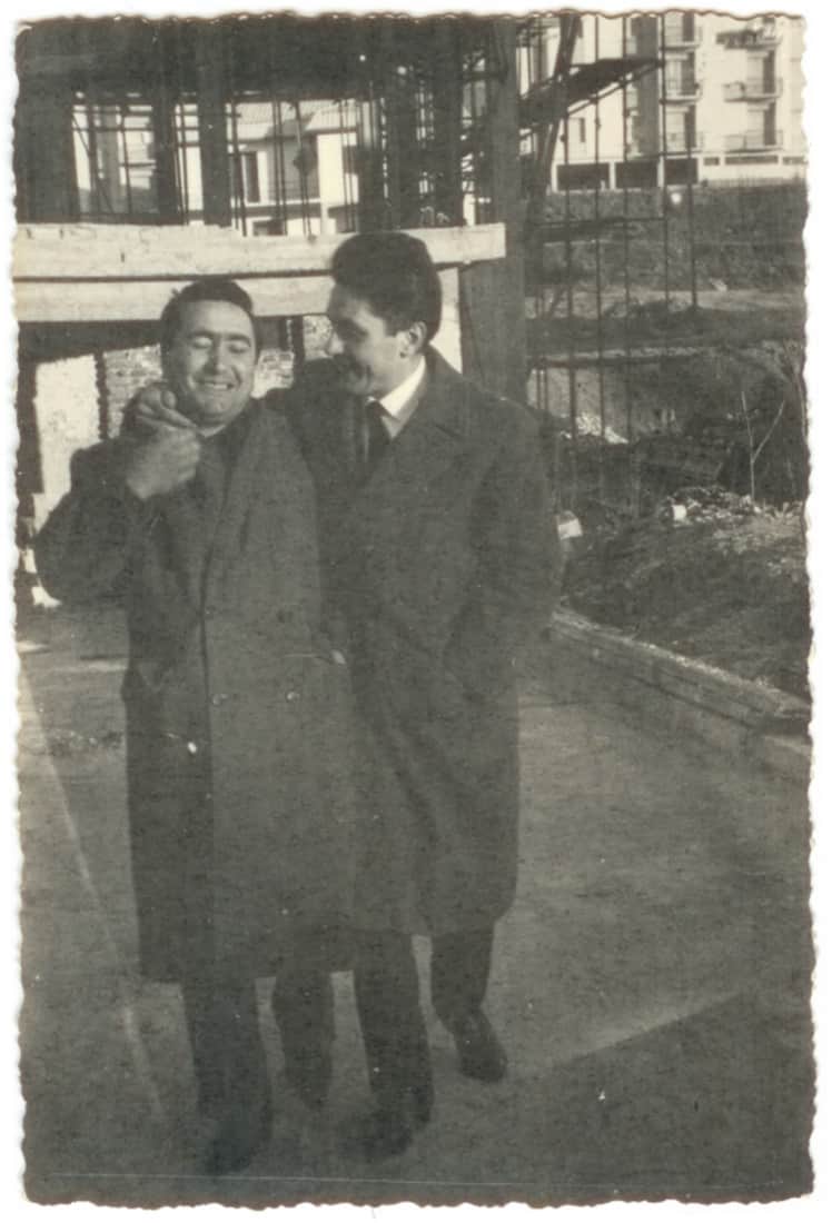 I fratelli Limonta in un cantiere nei primi anni dell’attività