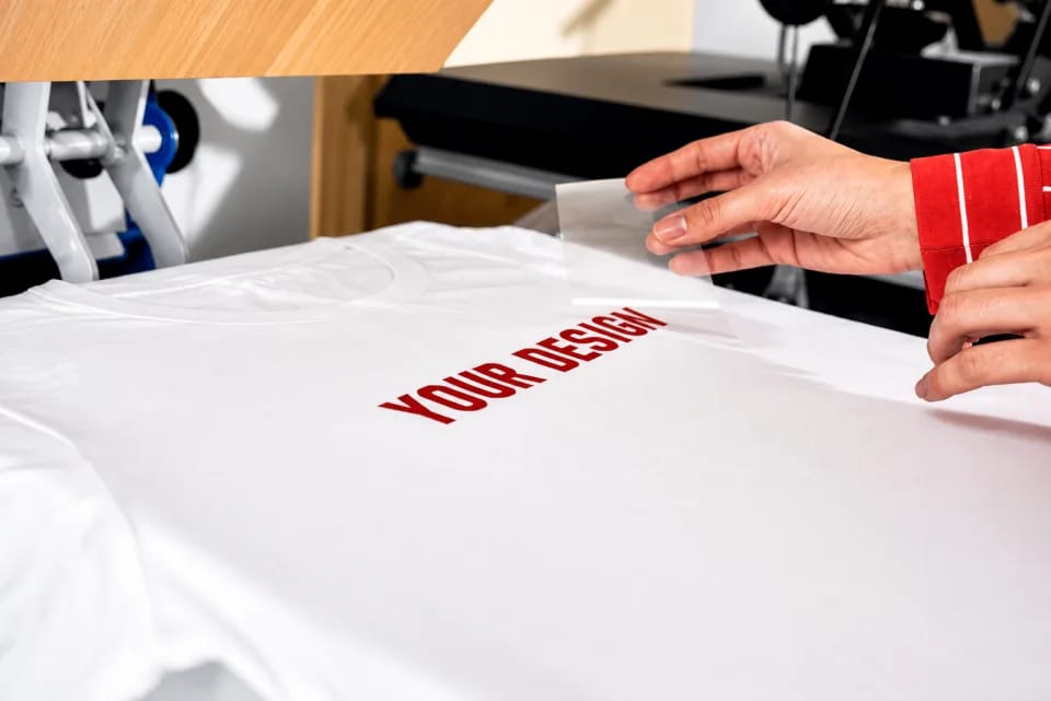 Applicazione di una grafica personalizzata su una maglietta