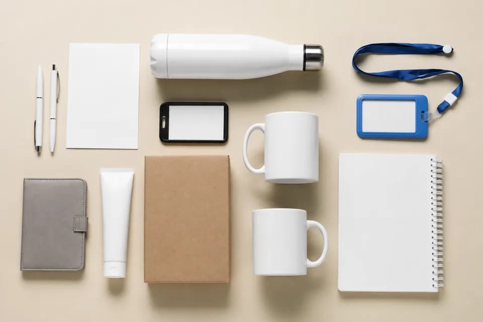 Selezione di gadget promozionali personalizzabili