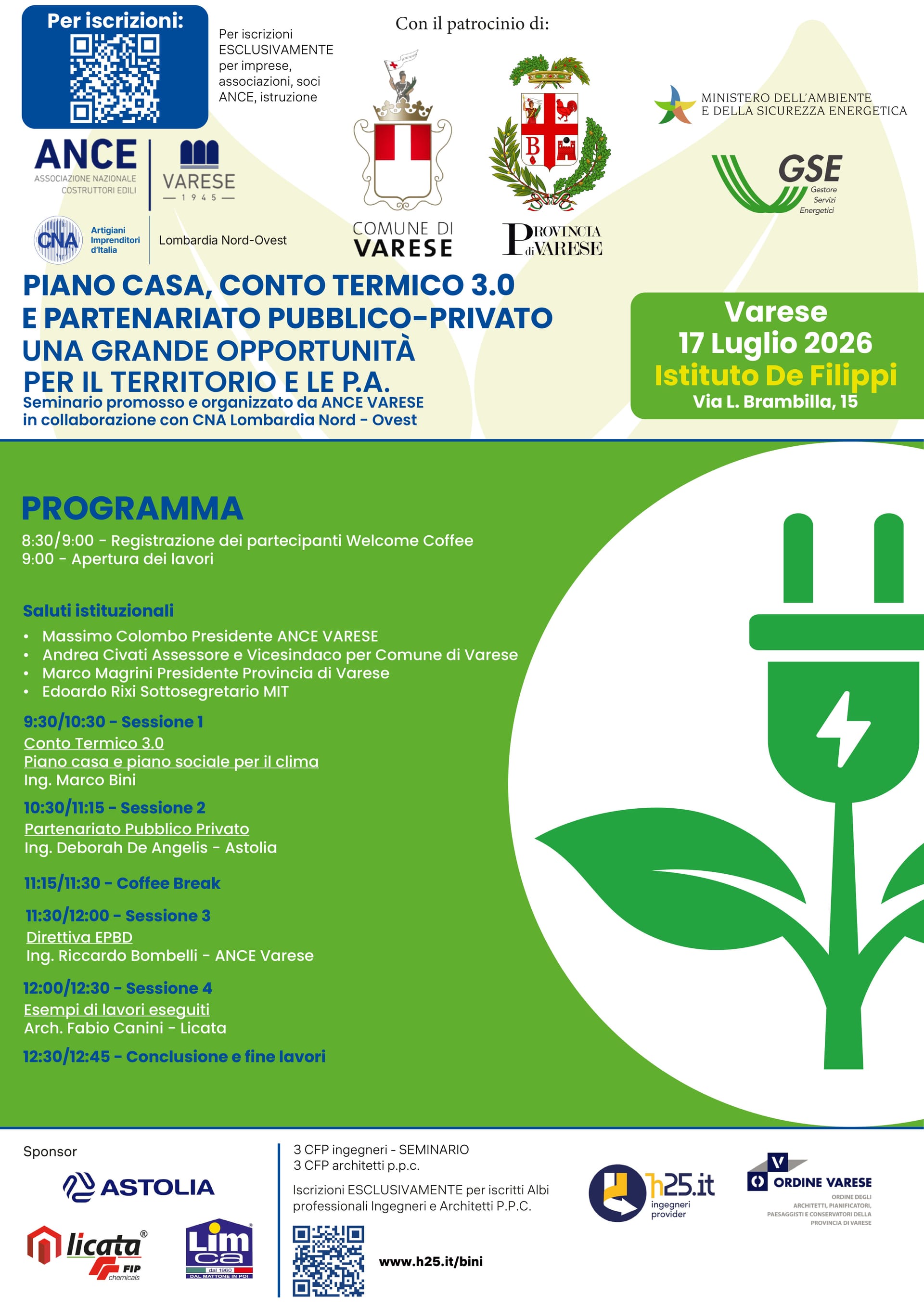 Locandina Seminario 17 luglio 2026 LIMCA sponsor del seminario ANCE Varese dedicato all'innovazione nel settore edilizio